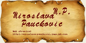 Miroslava Paučković vizit kartica